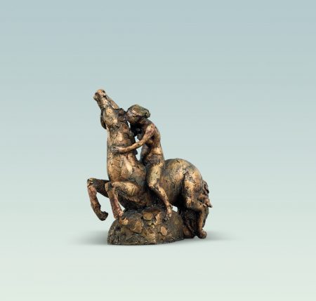 Kleine Reiterin, Aktskulptur, skulptur, Bronze
