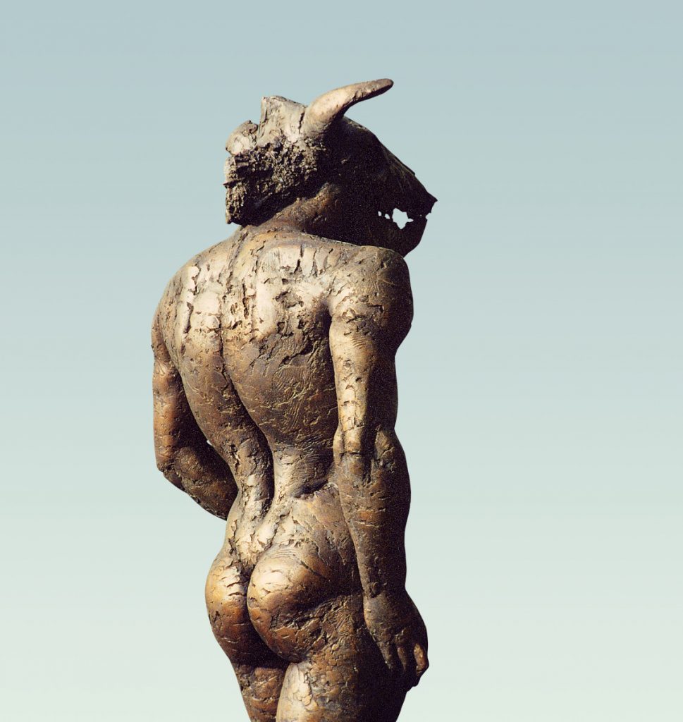 Minotauros, Aktskulptur, skulptur Bronze, Bärbel Dieckmann, Bildhauerin, sculptress, Berlin, Skulptur in Bronze, bronce sculpture